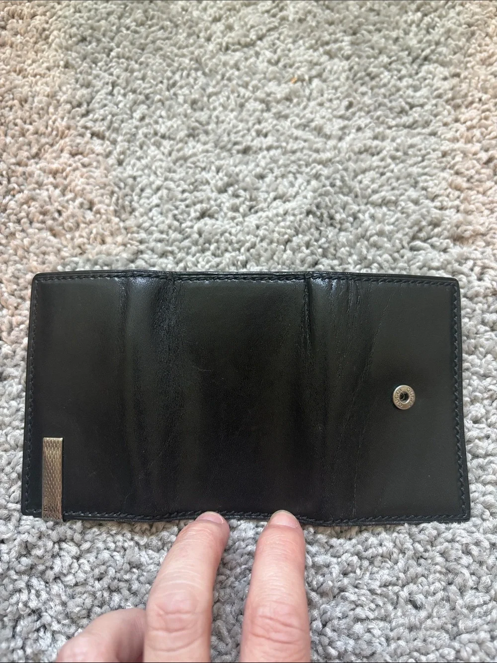 GUCCI Classic Black Leather key holder